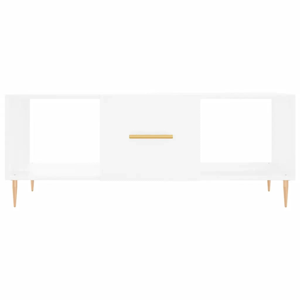 Tavolino da Salotto Bianco 102x50x40 cm in Legno Multistrato 829284