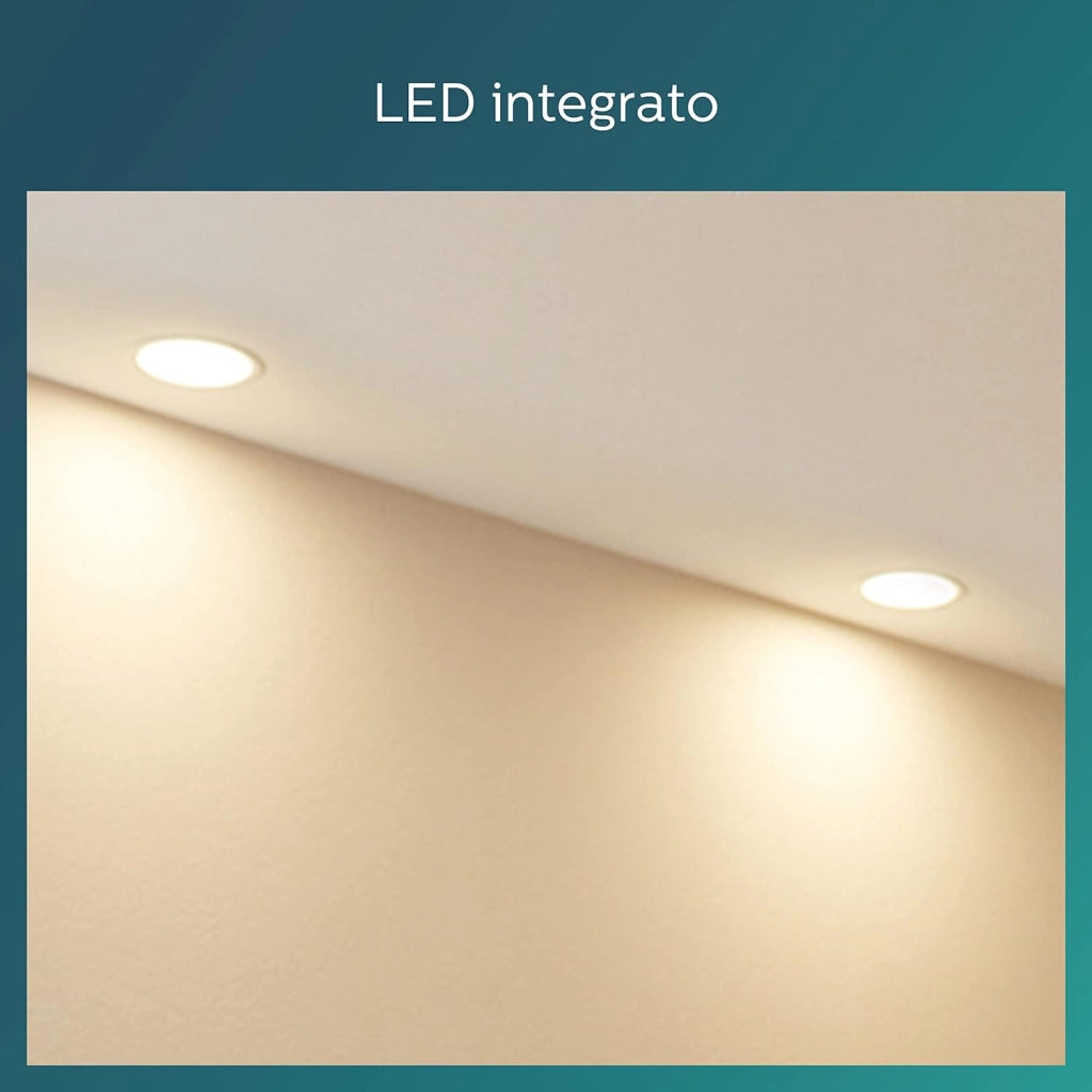PHILIPS FARETTO INCASSO 80 MM  6,0W  500LM 3000K MESON  Luce Bianca Calda