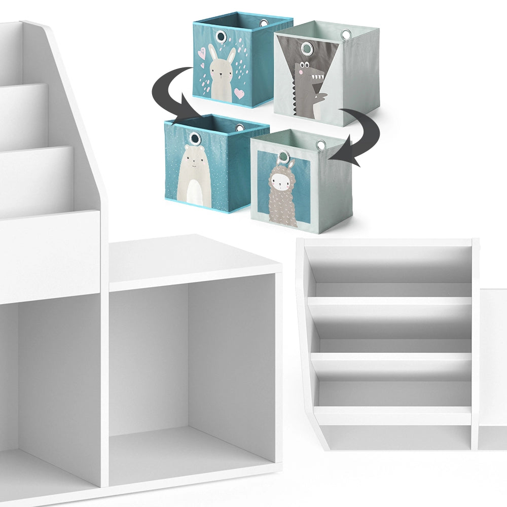 Vicco Libreria bambini Bianco 30.9 x 79 cm Mini, con 2 scatole pieghevoli opt.6