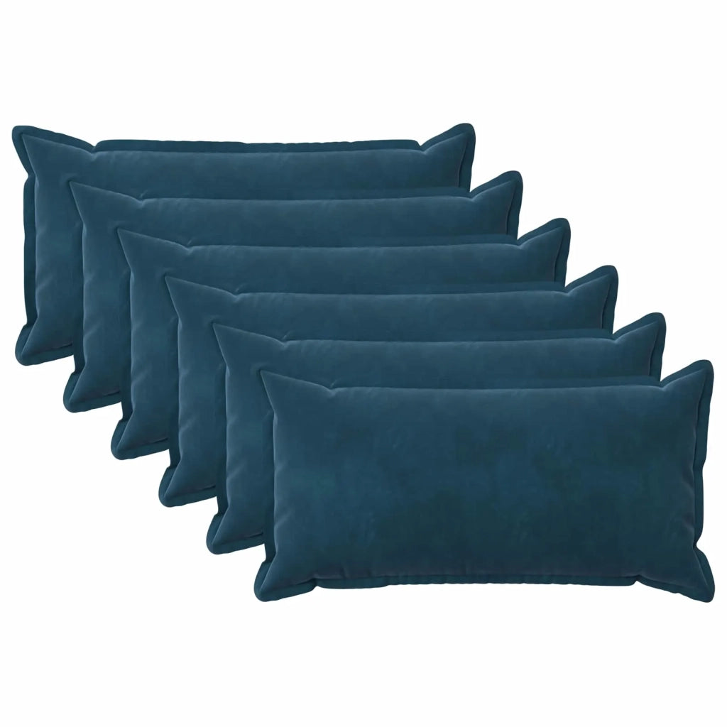 Cuscino con cuscino HOUTEN 6 pz Blu Velluto 933529