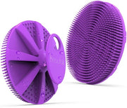 Spazzola per il corpo in silicone, Spazzola da doccia, Spazzola esfoliante per il corpo morbida, Spazzola esfoliante, Spazzola per il bagno, Altrettanto igienico di un Loofah, 1 pezzo, Blu