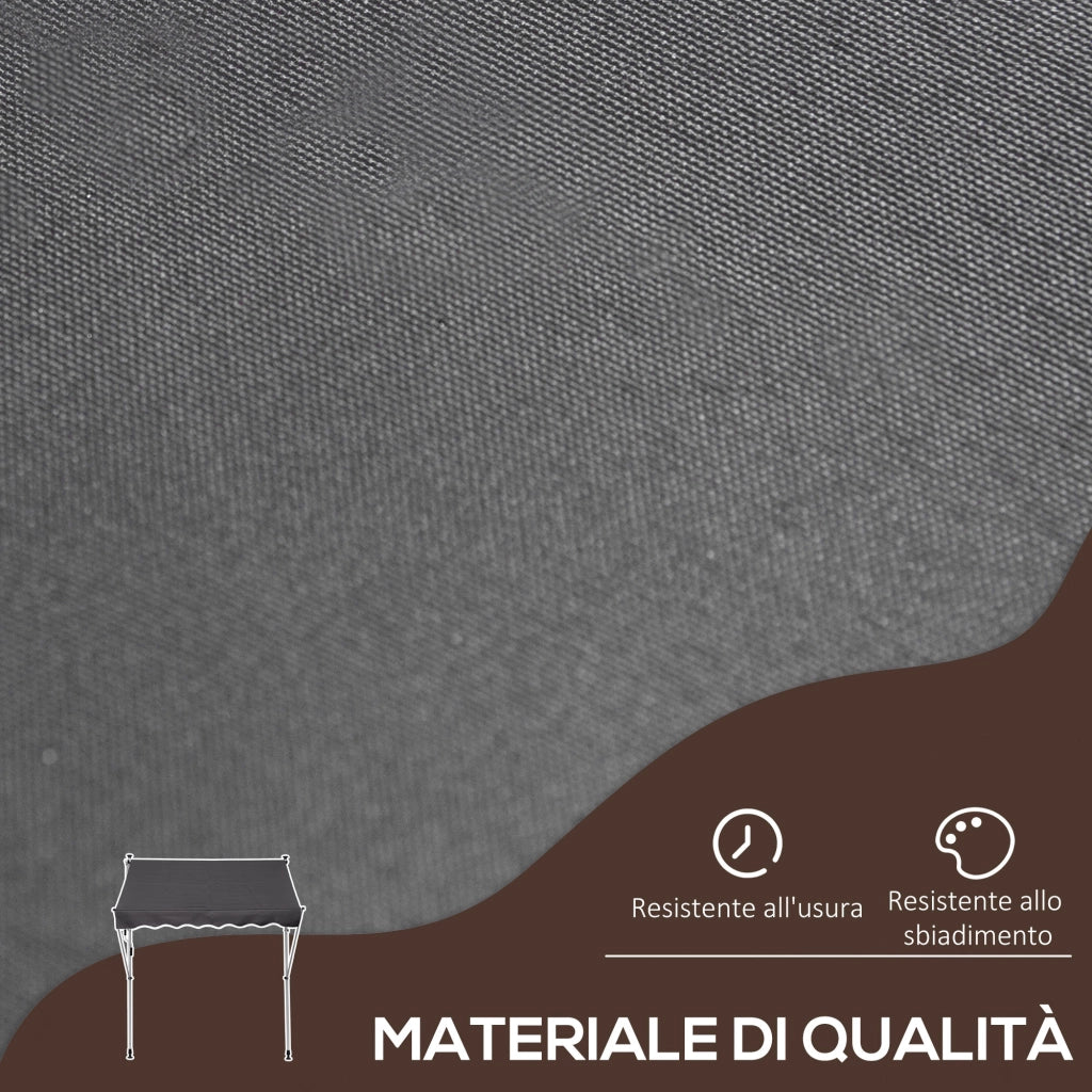 Tenda da sole esterno 2x1.5m ¨C zephmum ¨C grigio