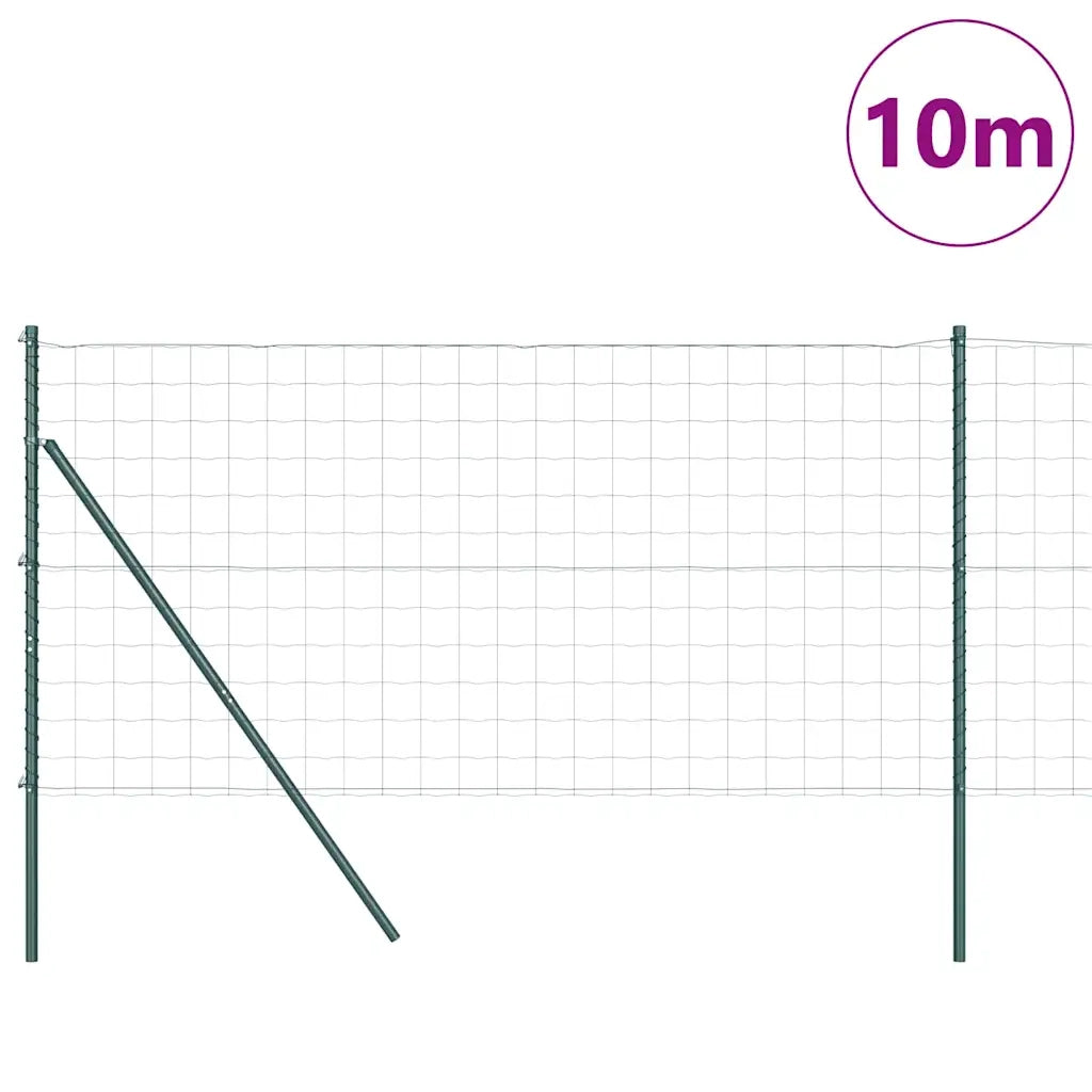 Recinzione da Giardino | Recinzione con Posto Verde 1,4 x 10 m Acciaio e PVC