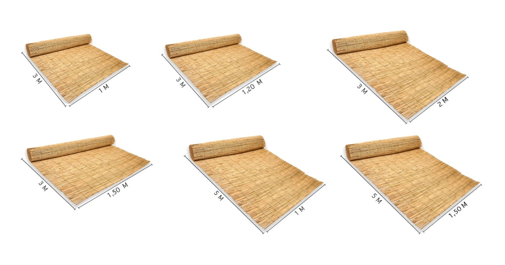 Arella In Bambù Per Recinzioni Frangivento Canne Di Bamboo Naturale Naturale - 1,5x5 M