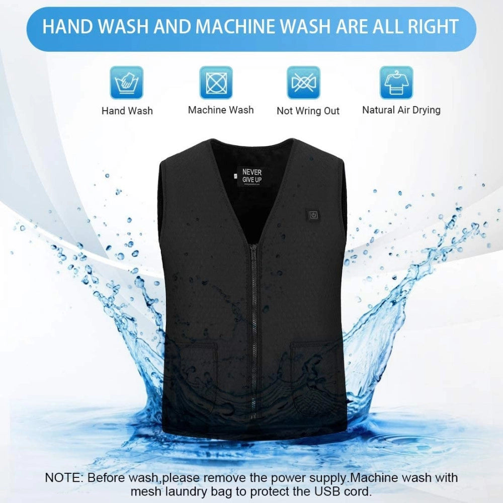 Trade Shop - Gilet Giubotto Riscaldante Usb Riscaldato Giacca Termica Unisex Riscaldamento -    Xxl