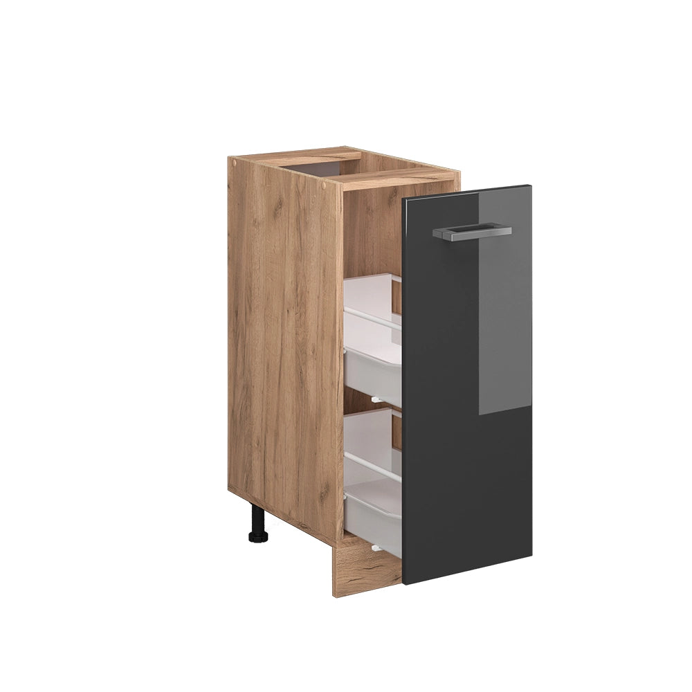 Vicco Armadio cucina dispensa alto Antracite lucido 30 cm PL Marmo