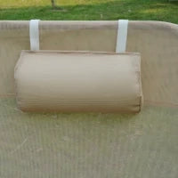 Set 2 Lettini Prendisole Pieghevoli con Schienale Reclinabile a 4 Livelli, Metallo e Tessuto a Rete, Beige