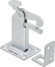 Blocco porta fissaggio pavimento - argento - blocco porta fissatore - angolo di serratura - tampone porta acciaio - robusto - massiccio - 97 mm