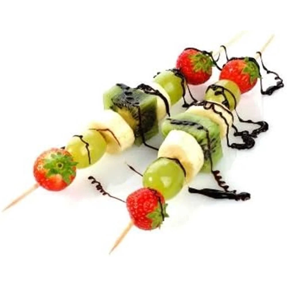 Trade Shop - Set 4 Pz Da 90 Spiedini In Bambù Bastoncini 25cm Stuzzicadenti Lunghi Per Barbecue 634145 -