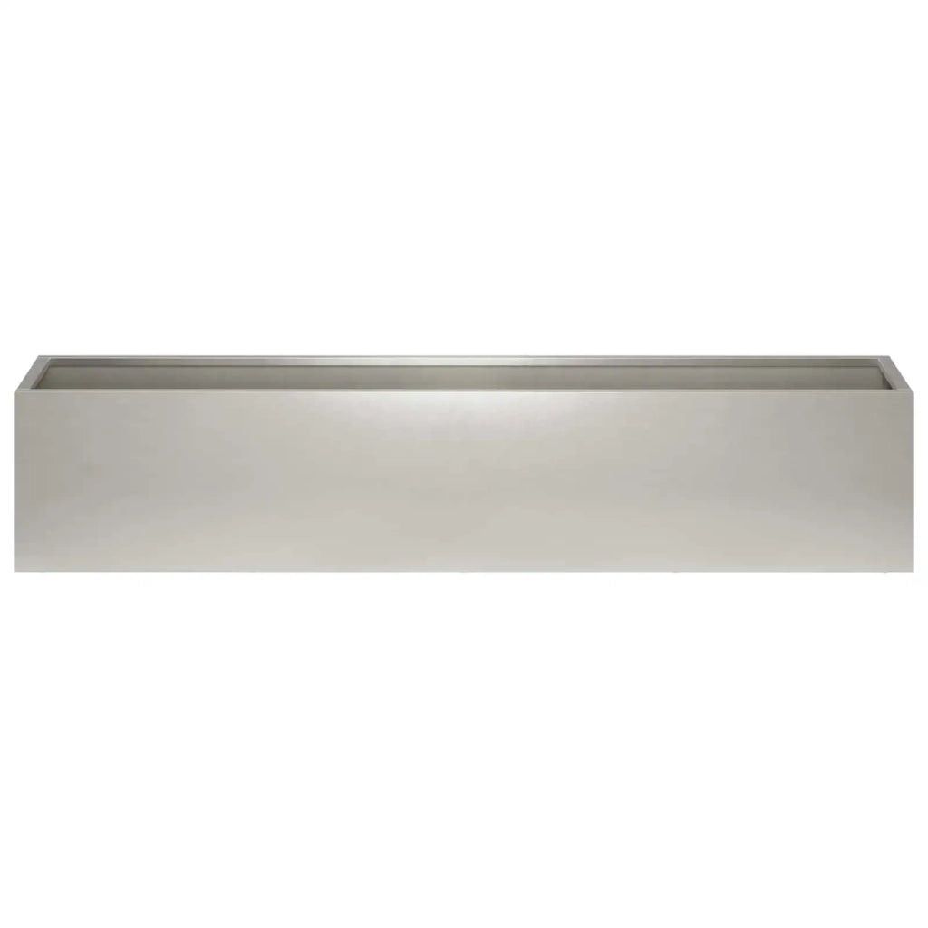 Vaso da giardino 2 pz Argento 100 x 20 x 20 cm Acciaio Inox 8005185