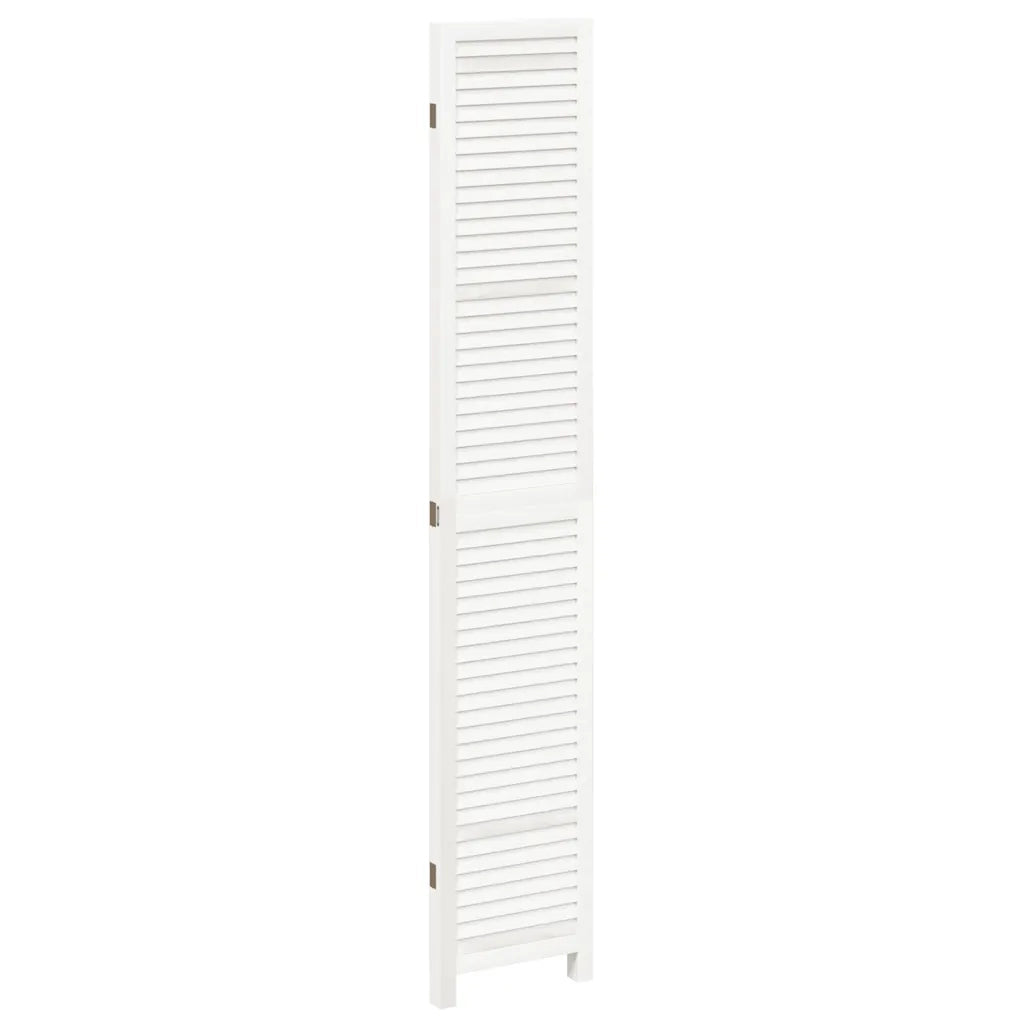 Divisorio Ambienti 3Pannelli Bianco Legno Massello di Paulownia 358832