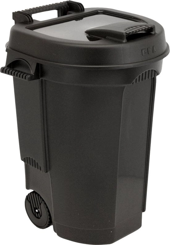 Contenitore per rifiuti da esterno - nero - 110 litri - 60 x 55 x 80 cm