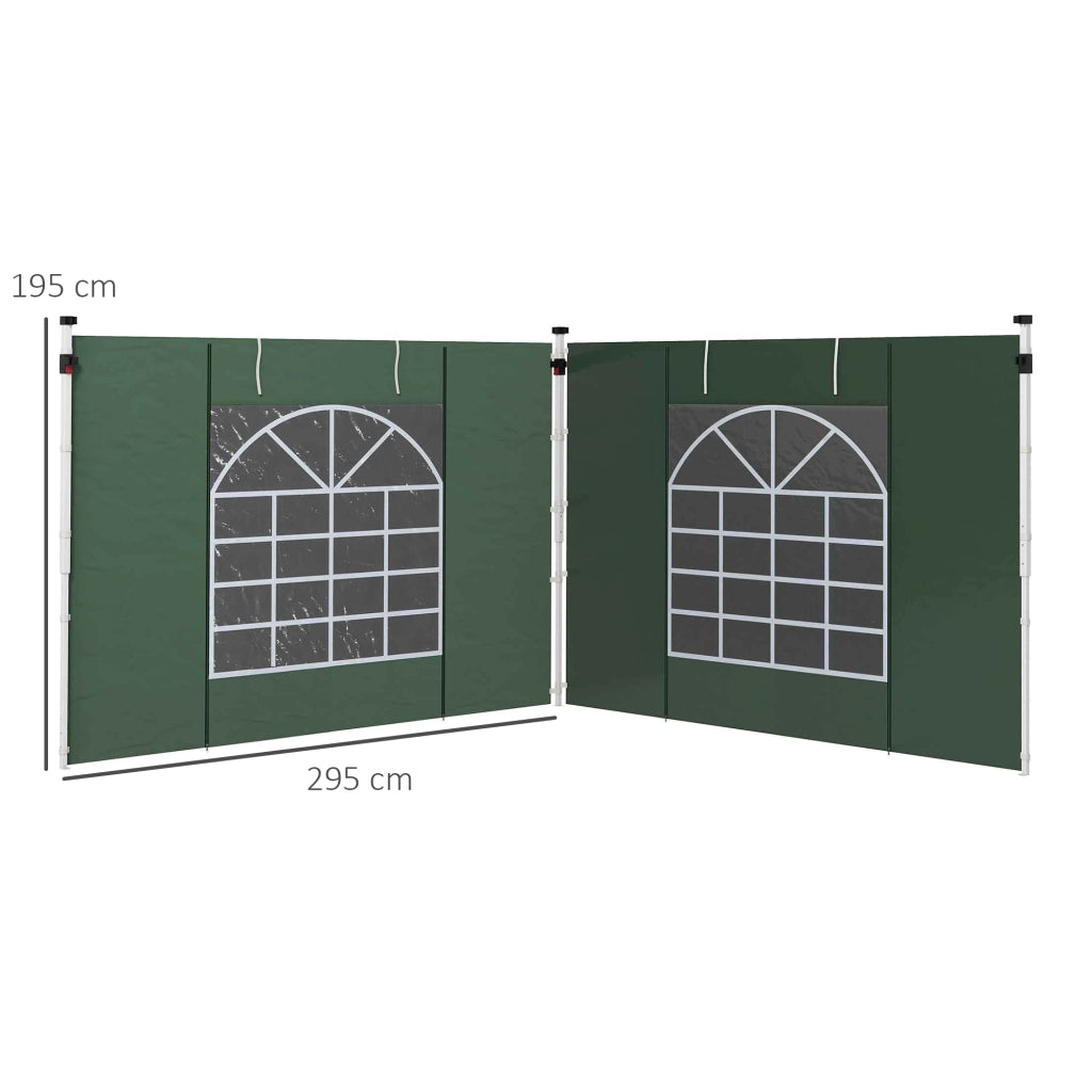 Pannelli Laterali per Carpa ¨C zephmum ¨C Verde 295x195 cm