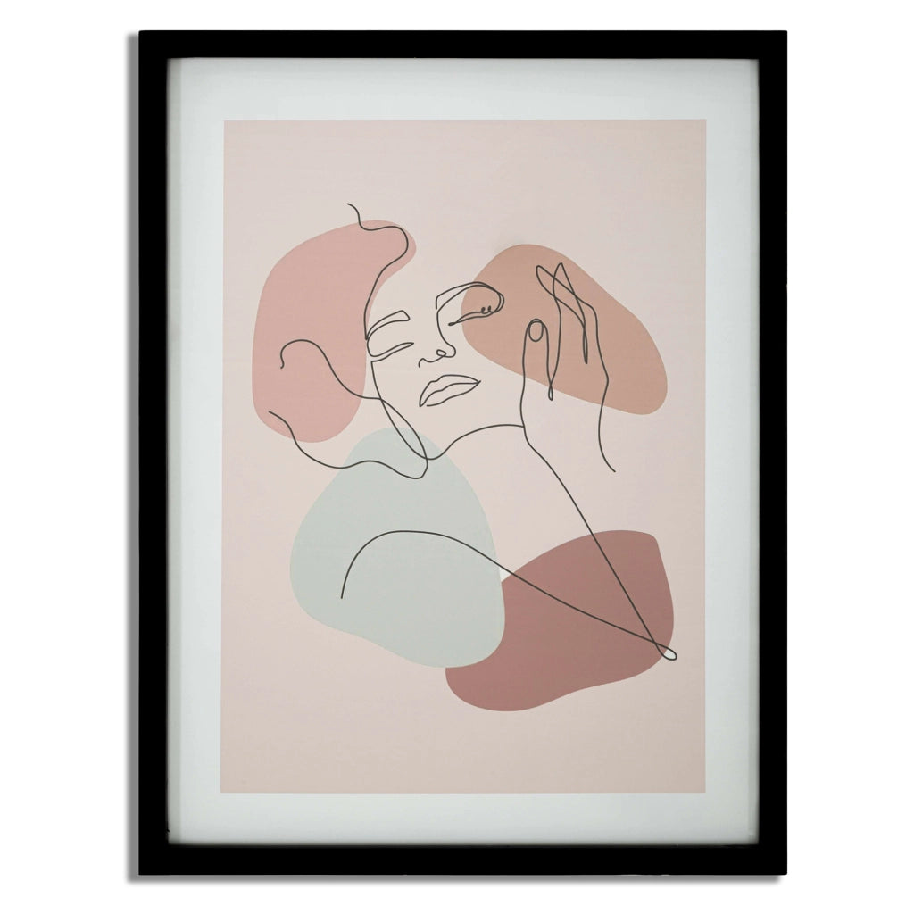 Ilaro, Quadro Materiale Struttura in Vetro, 35x47h cm Rosa