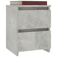 Comodini 2pz Grigio Cemento 30x30x40 cm in Legno Multistrato 800522