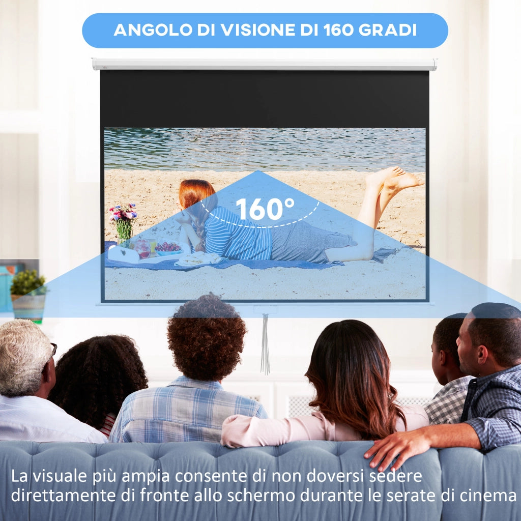 Supporto Proiettore Parete Soffitto 100 Pollici 16:9 ¨C Zephmum ¨C Bianco