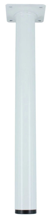 4pz piedino acciaio diametro 30 h cm.10 colore bianco cod:ferx.24467