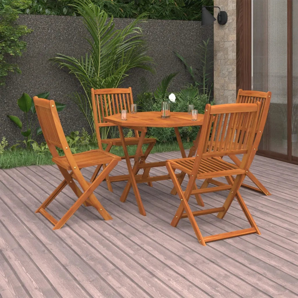 Set da Pranzo da Giardino 5 pz in Legno Massello di Acacia 3086995