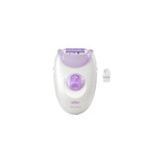 Braun SE3-000 Silk-épil 3 Epilatore 20 Pinzette Tecnologia MicroGrip 2 Velocita' Luce Integrata Rulli Massaggianti colore Viola Bianco