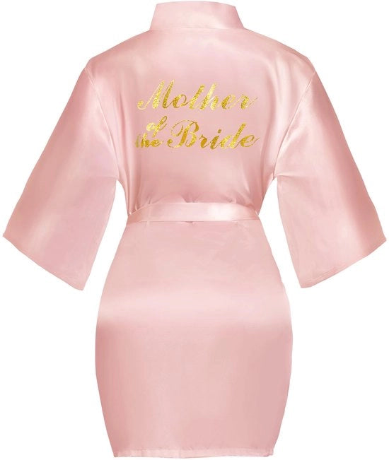 Kimono sexy per donne, XXL, in seta leggera, per team di matrimoni, feste di nozze, party in piscina e festa da pyjama, rosa carne
