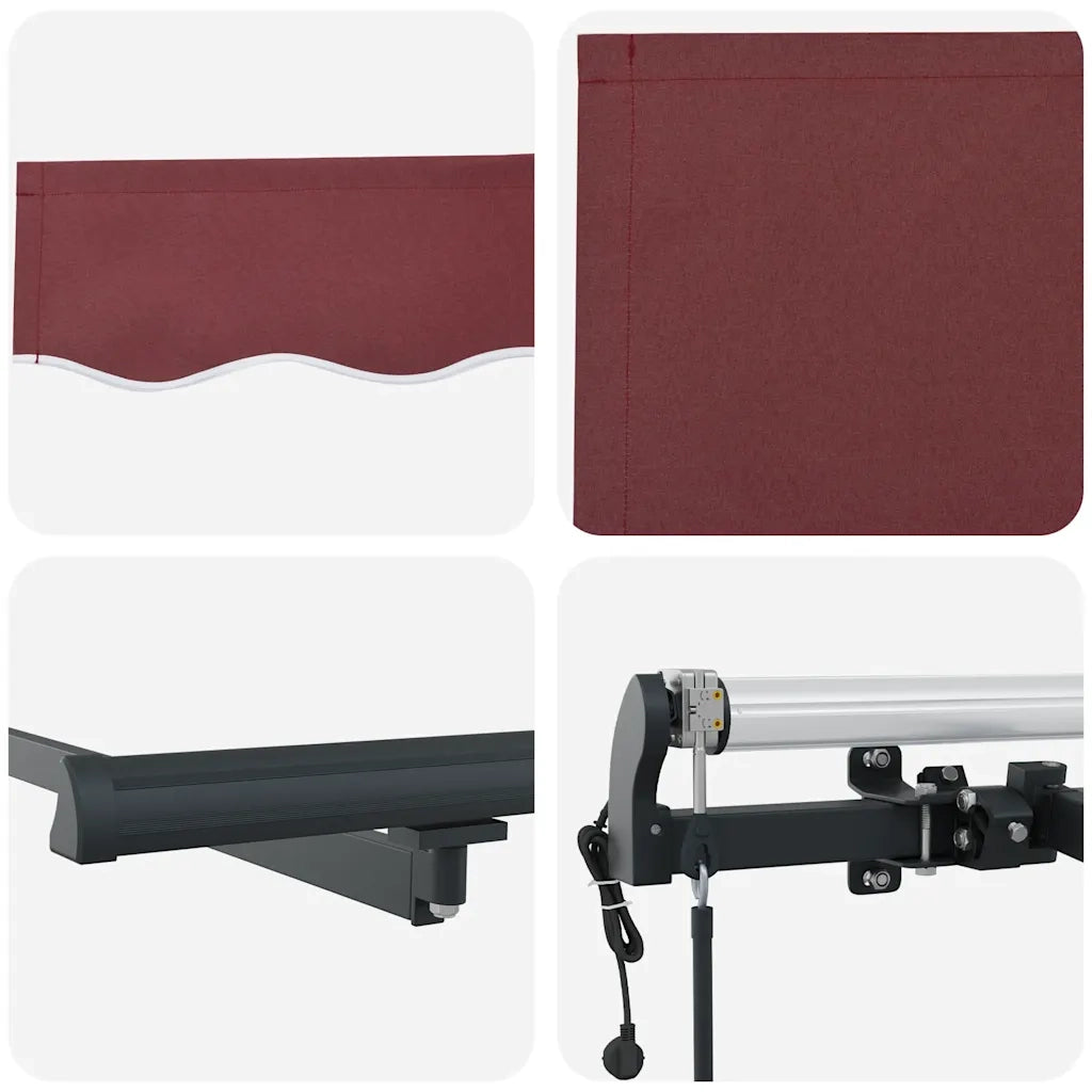 Tenda da Sole Retrattile Automatica Bordò 400x300 cm 3310188