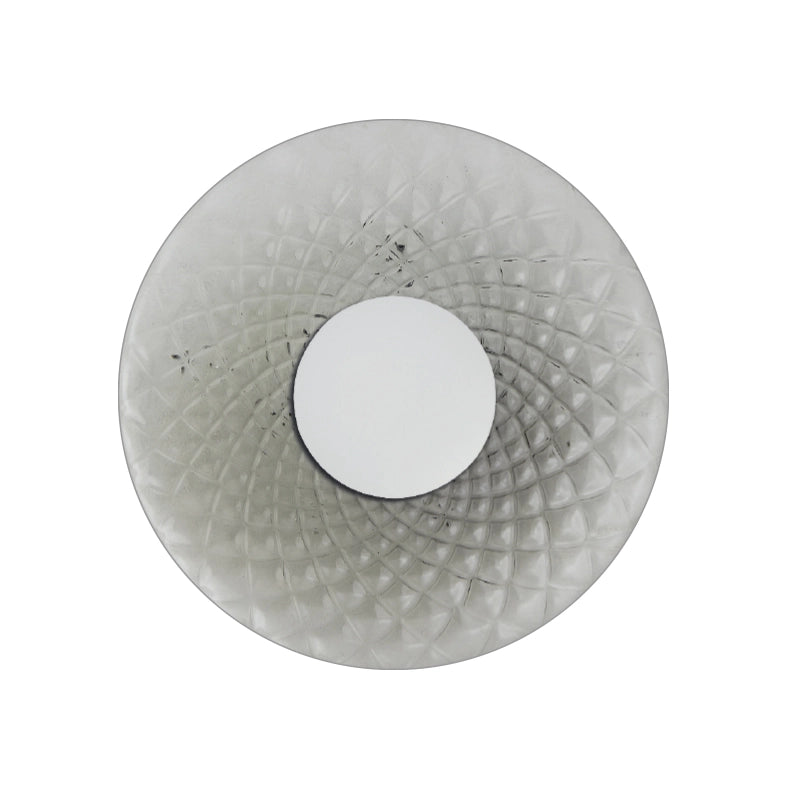 SOLARIS Applique 12W 3000K CRI90 IP20 - Struttura Bianca con Vetro Balloton Fumè, Lampada da Parete Design - Rossini Group