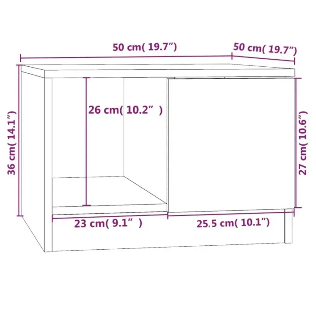 Tavolino da salotto | Tavolino da caff¨¨ | Tavolino da Soggiorno Rovere Sonoma 50x50x36 cm Legno Multistrato