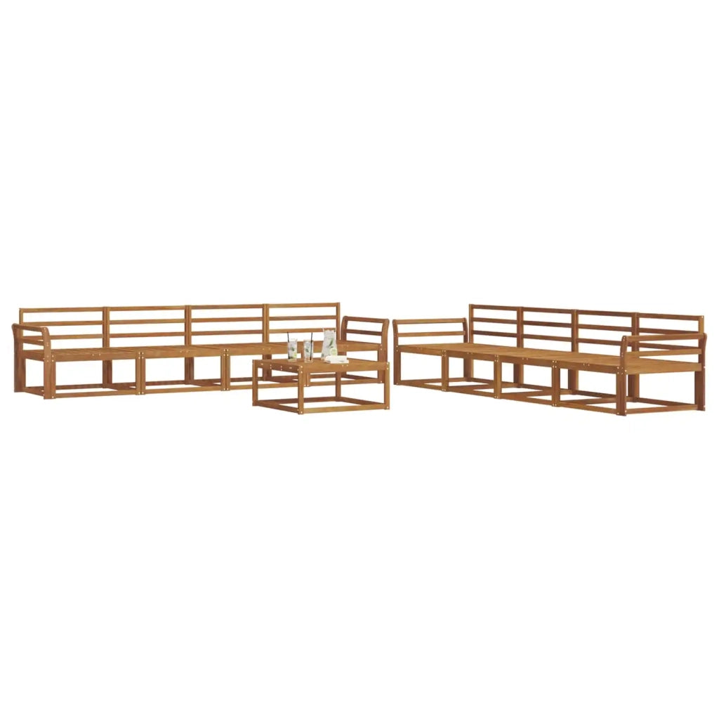 Set di divani da esterno 9 pcs Naturale