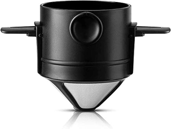 Filtro di caffè in acciaio inossidabile - Reutilizzabile senza carta - Preparazione manuale di caffè permanente - Dispositivo portatile di alta precisione 304 per filtro e the.