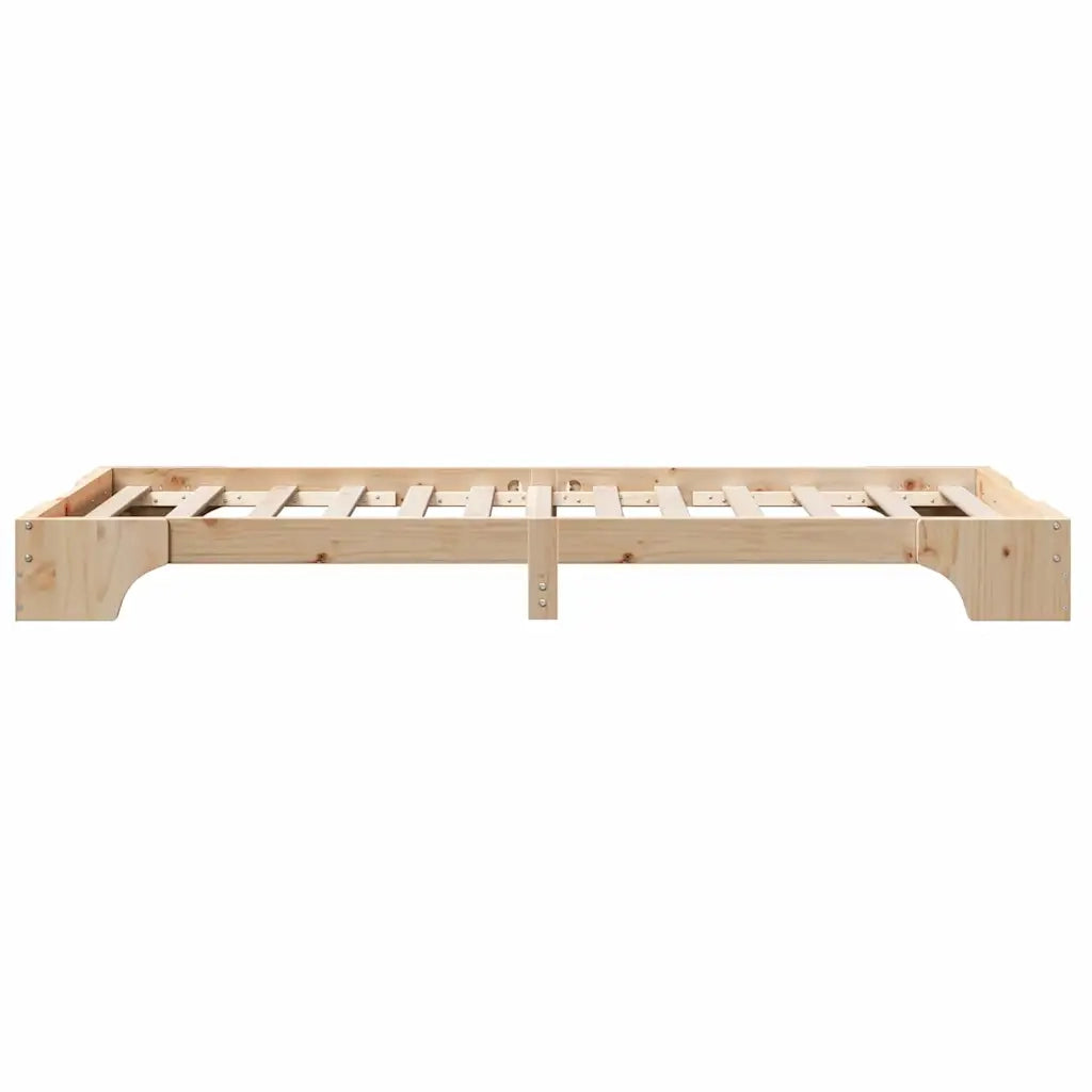 Struttura del letto Naturale 75 x 190 cm Pino massello 872887