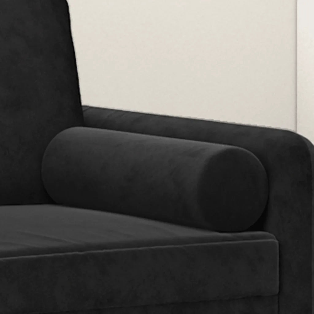 Cuscini Decorativi 2 pz Nero ?15x50 cm in Velluto CFW7891031