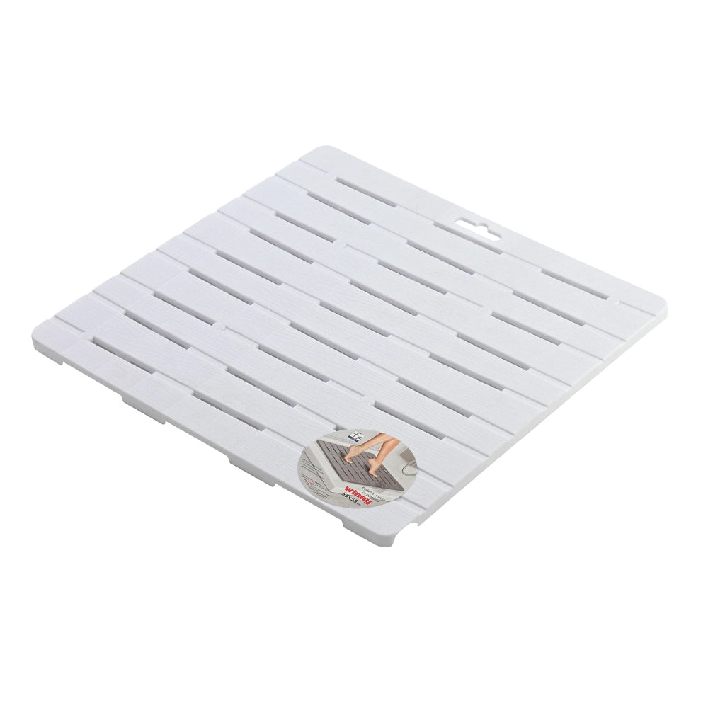 Pedana doccia rigida antiscivolo quadrata 55x55cm winny bianco