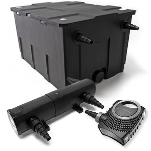Set: Filtro bio per laghetto 60000l con Chiarificatore UVC 36W Pompa 80W
