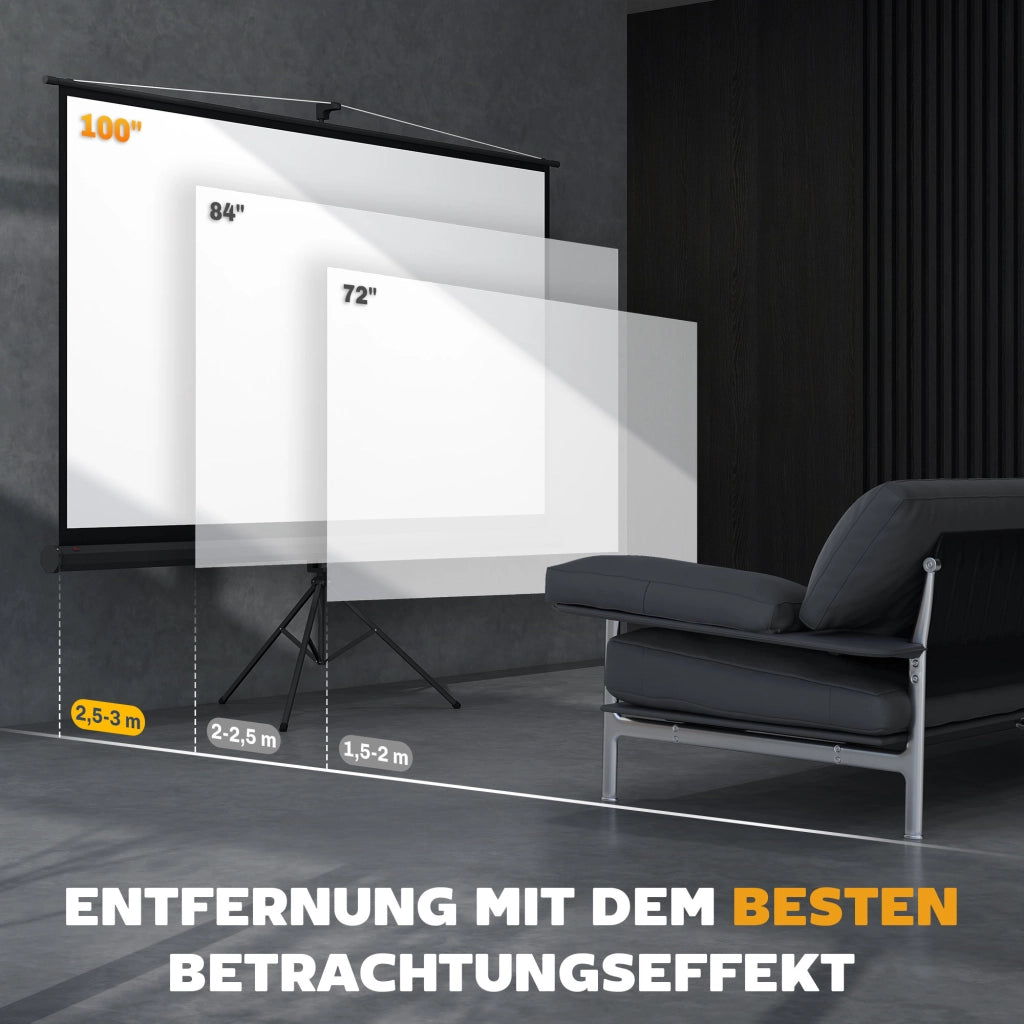 Telo per proiettore con supporto ¨C Minimal ¨C 221x124 cm 100 pollici 16:9 HD 4K