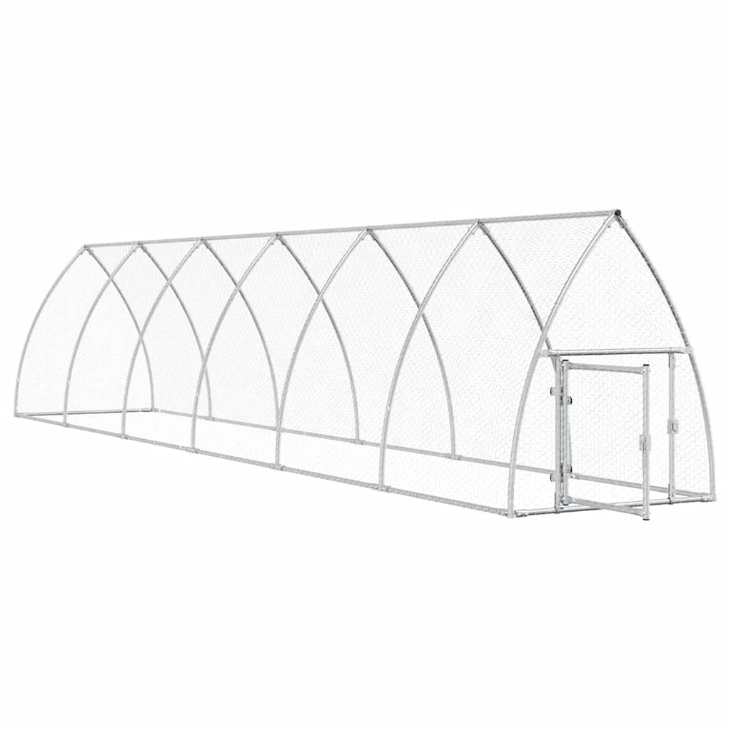 Gabbia per polli Silver 600 x 105 x 120 cm in acciaio zincato Silver 02_0041672