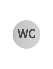 Targa segnaletica adesiva Ø 80 mm "WC" – THIRARD