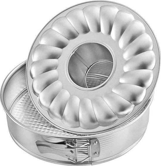 Springvorm con fondo piatto e fondo a tubo Ø 26 cm argento - 6808 Springvorm