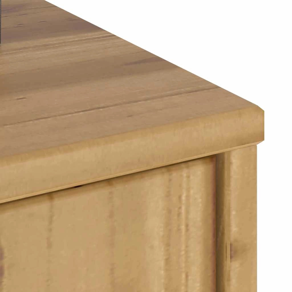 Mobiletto laterale classico dal fascino rustico con cassetti 40 x 24 x 79 cm pino massello finitura miele 02_0058044