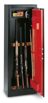 Fuciliera Portafucili Digitale per 7 Armi con Tesoretto Serie Riv. Legno Technomax - 1605X450X370Mm