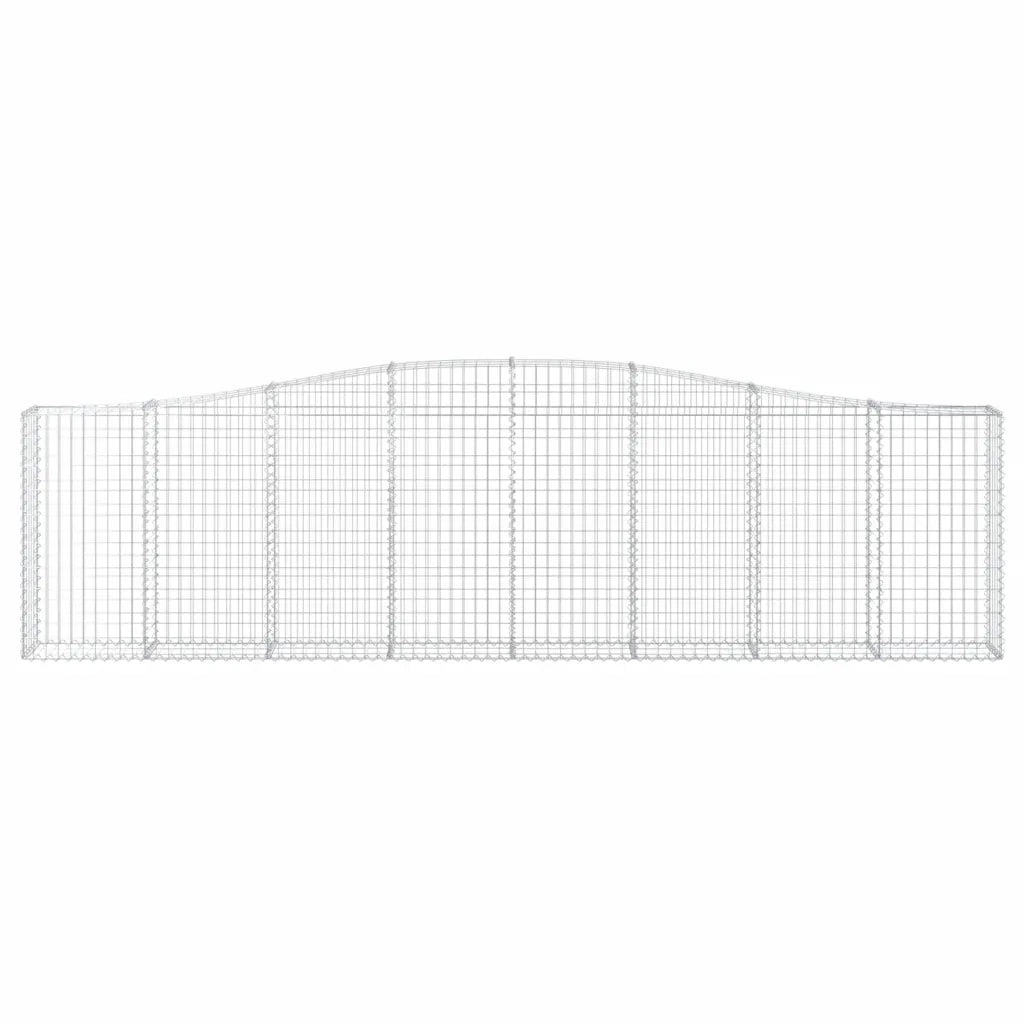 Cesti Gabbioni ad Arco 20 pz 400x30x100/120 cm Ferro Zincato 3145836
