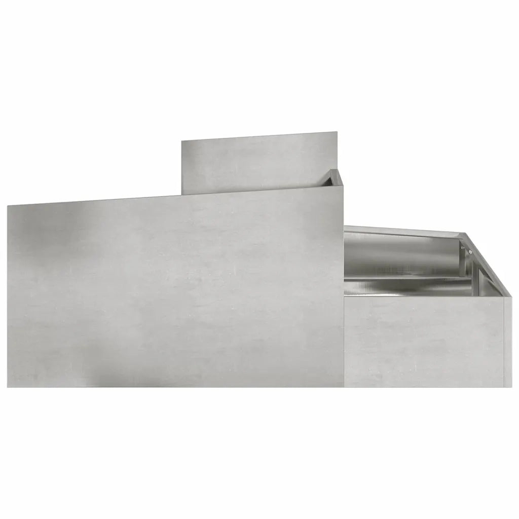 Vaso da giardino Argento 100 x 100 x 50 cm Acciaio inossidabile 873589