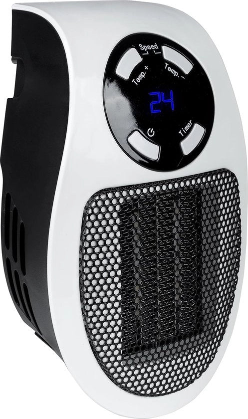 Stufa elettrica - capacità di riscaldamento 28,46 m³/h - Ceramica - Display a LED - Timer - 240v - 500w - Bianco nero -