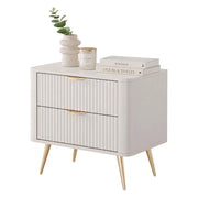 Baari, Comodino 2 Cassetti, 63x38x55h cm Beige