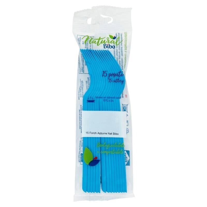 MAURY'S FORCHETTE BIO 15 PEZZI AZZURRE