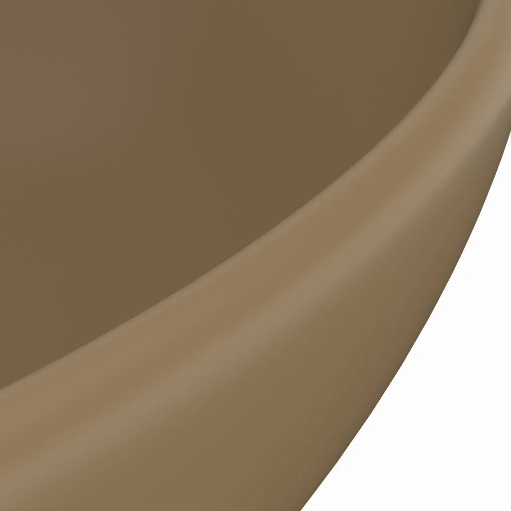 Lavandino Lusso Ovale Crema Opaco 40x33 cm in Ceramica 146930