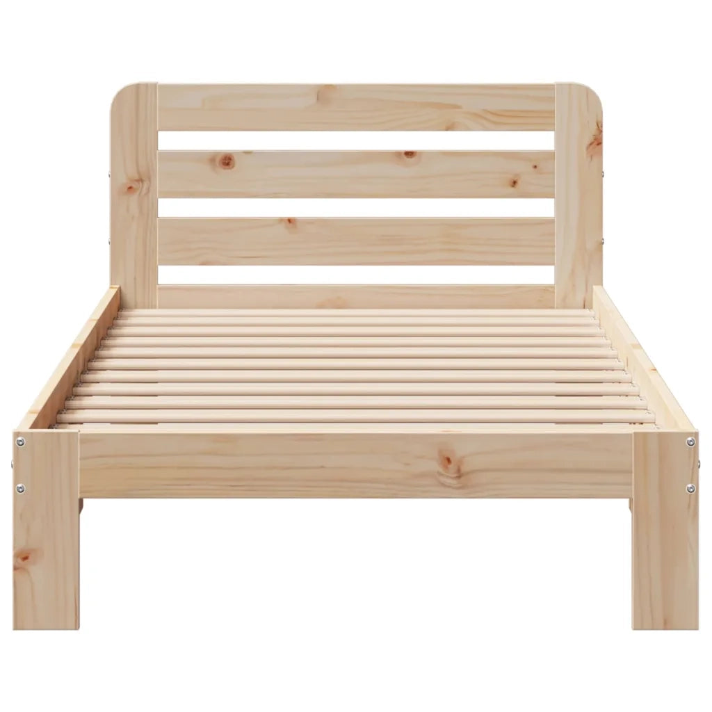 Letto senza Materasso 90x200 cm in Legno Massello di Pino 855540