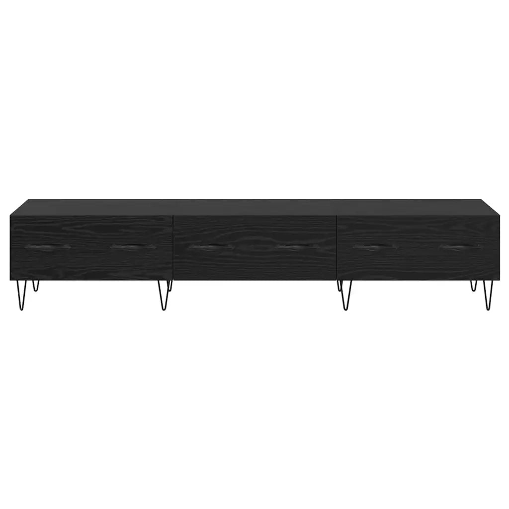 Mobile TV Rovere nero 150 x 36 x 30 cm Legno multistrato 882328