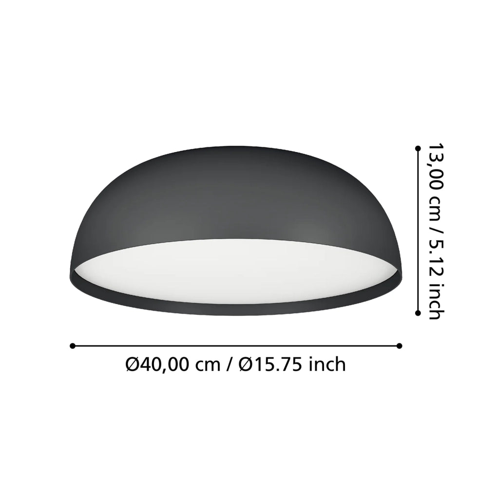 Plafoniera Minimal Tollos-Z Alluminio Nero 3 Luci Led Integrato 7,5W