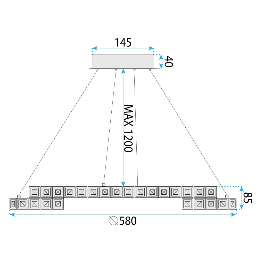 Lampada Led App1771-cp Gold 60cm
