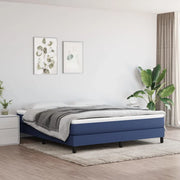 Struttura Letto a Rete a Molle Blu 180x200 cm in Tessuto 3120538